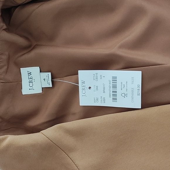 New JCREW Twill Double Breasted Blazer Size 4 - Picture 9 of 13